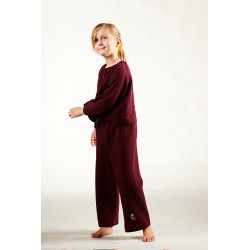 Dziecięca piżamka z długim rękawem – bordo