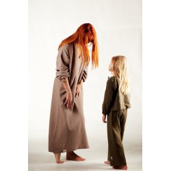 Dziecięca piżamka z długim rękawem – khaki