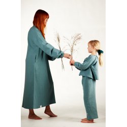 Dziecięca piżamka z długim rękawem – turkus