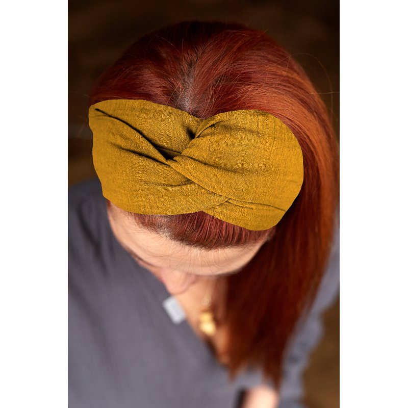 Muślinowa opaska na włosy damska – mango