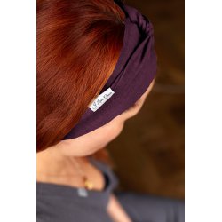 Muślinowa opaska na włosy damska – fiolet