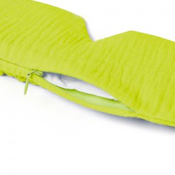 Muslin Jet Lag eye band with rosemary - Krystyna's lime
