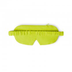 Muslin Jet Lag eye band with mustard seeds - Krystyna's lime