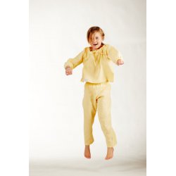 Dziecięca piżamka z długim rękawem – kanarkowa