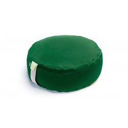 Meditation puff - circle 37 cm - dark green/lime - different filling